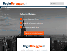 Tablet Screenshot of beginbeleggen.nl